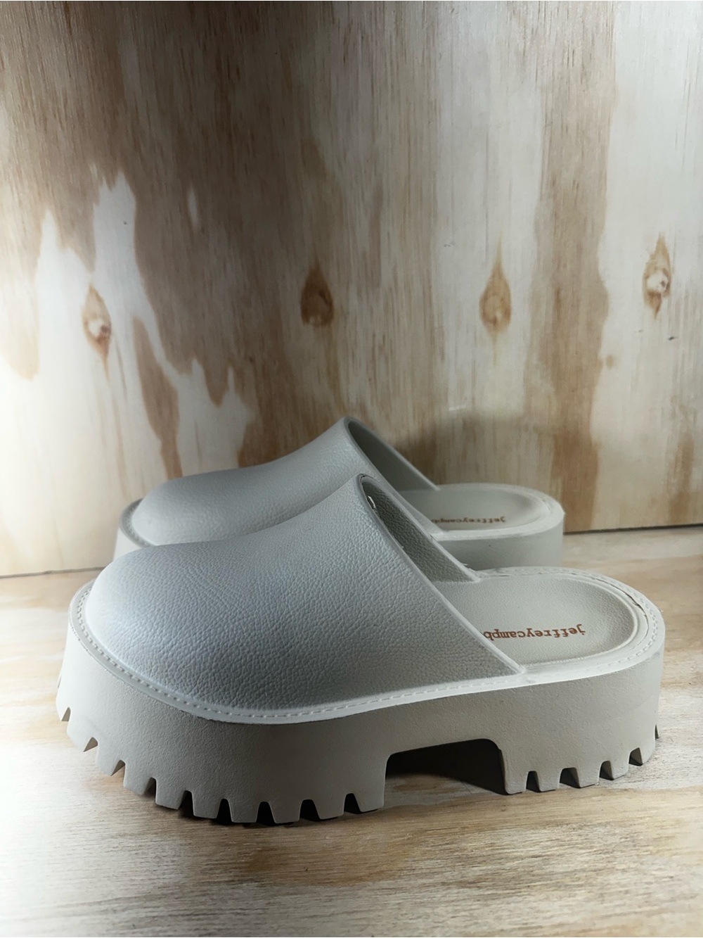 Jeffrey Campbell x Free People Off White Platform Clog Slides Women’s Size 7